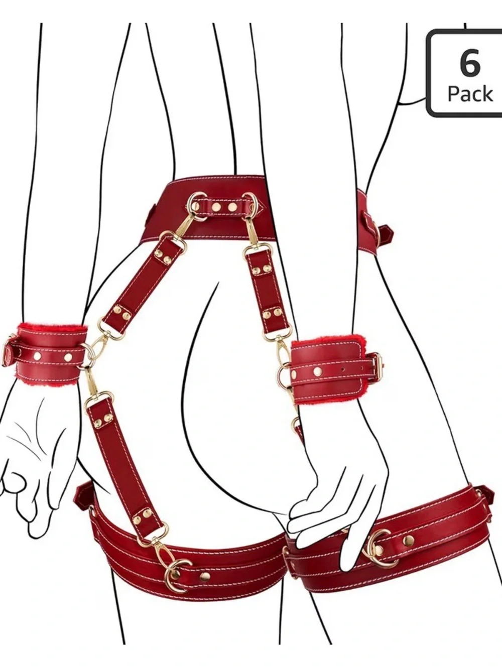 Adjustable 6-Piece Set - Red Multi-Piece Kit